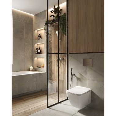 NỘI THẤT PHÒNG TẮM 04 - GỖ MDF PHỦ MELAMINE MÀU XANH KẾT HỢP VÂN GỖ