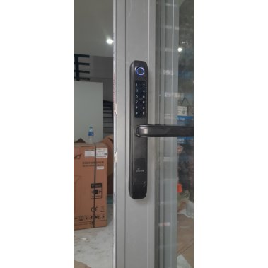Khóa vân tay chống nước cửa nhôm xingfa, cửa sắt DEMAX EL101 BL