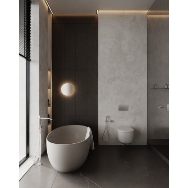 NỘI THẤT PHÒNG TẮM 03 - NHỰA PCV PHỦ MELAMINE MÀU XÁM