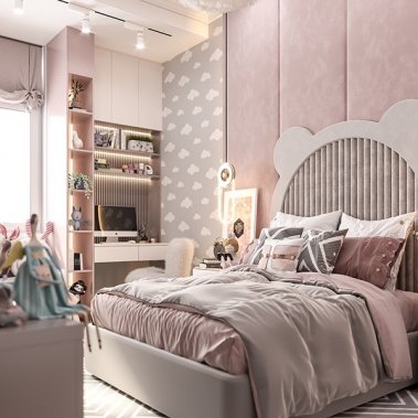 NỘI THẤT PHÒNG NGỦ 56 - PHÒNG NGỦ CHO BÉ GÁI
