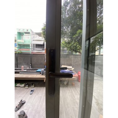 Khóa vân tay chống nước cửa nhôm xingfa, cửa sắt DEMAX EL101 BL