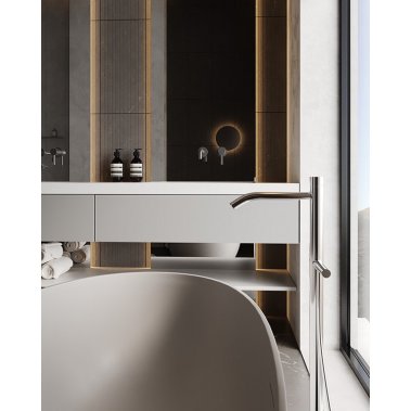 NỘI THẤT PHÒNG TẮM 03 - NHỰA PCV PHỦ MELAMINE MÀU XÁM