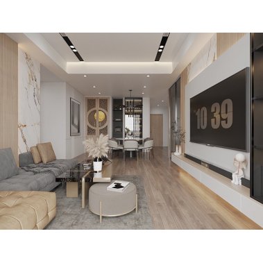NỘI THẤT PHÒNG KHÁCH 29 - GỖ MDF PHONG CÁCH HIỆN ĐẠI