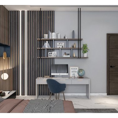 NỘI THẤT PHÒNG NGỦ 69 - GỖ MDF CHỐNG ẨM PHỦ MELAMINE VÂN GỖ