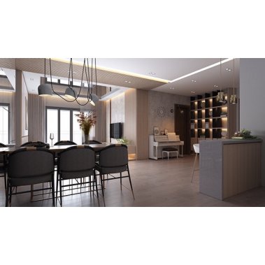 NỘI THẤT PHÒNG KHÁCH 27 - GỖ MDF PHỦ MELAMINE 