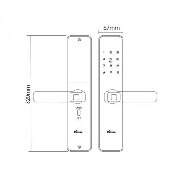 Khoá cửa gỗ thông minh Demax SL-C320 AC / SL - C320 CG App wifi của Đức