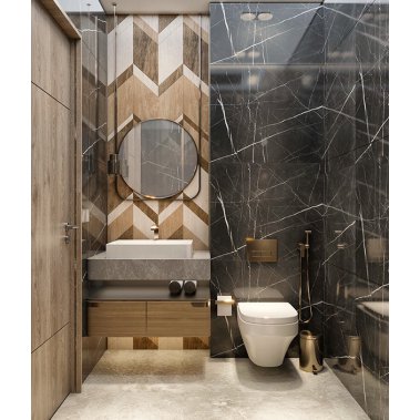 NỘI THẤT PHÒNG NGỦ 70 - GỖ MDF PHỦ MELAMINE MÀU XÁM KẾT HỢP CÁNH KÍNH