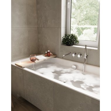 NỘI THẤT PHÒNG TẮM 04 - GỖ MDF PHỦ MELAMINE MÀU XANH KẾT HỢP VÂN GỖ