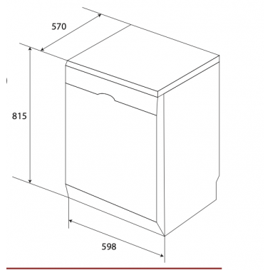  Máy rửa chén âm bán phần KAFF KF-BDWSI12.6