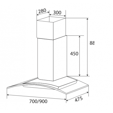  MÁY HÚT MÙI KÍNH CONG KF-GB705 / GB905