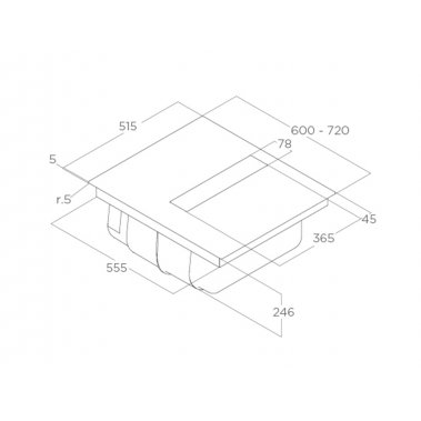 BẾP TỪ KẾT HỢP HÚT MÙI ELICA NIKOLATESLA FIT BL/A/60 PRF0167053