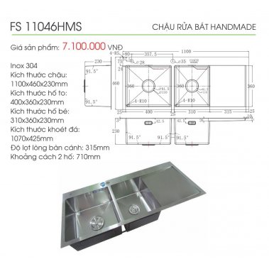 Chậu rửa bát  Faster FS 11046HMS