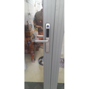 Khóa vân tay chống nước cửa nhôm xingfa, cửa sắt DEMAX EL101 SV