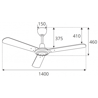 Quạt Trần Cánh Gỗ Sinwa F611 ORB - 3 Cánh