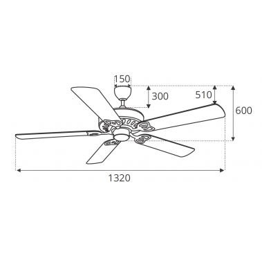 Quạt Trần Cánh Gỗ Sinwa F62 AB - 5 Cánh