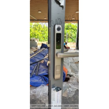 Khóa vân tay chống nước cửa nhôm xingfa, cửa sắt DEMAX EL101 SV - APP WIFI