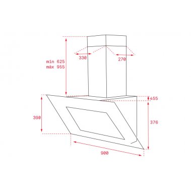 Máy hút mùi Teka QUADRO DLV 998 BK 40437210