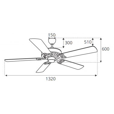 Quạt Trần Cánh Gỗ Sinwa F62 ORB - 5 Cánh