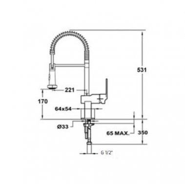 Vòi rửa TEKA KOBE PRO 18161002