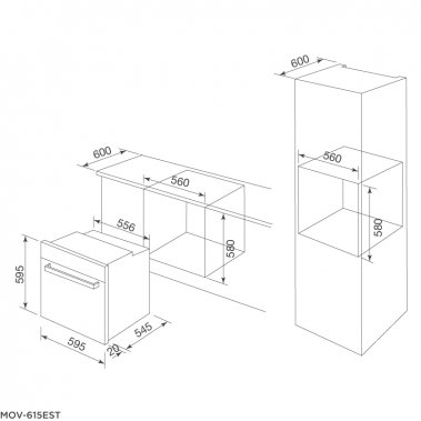 Lò nướng điện Malloca MOV-615EST