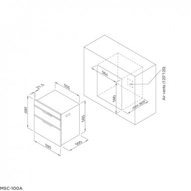 Máy sấy chén Malloca MSC-100A