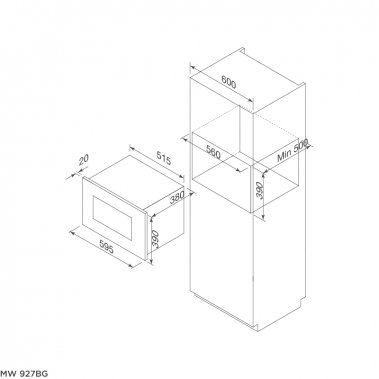 Lò vi sóng Malloca MW 927BG White
