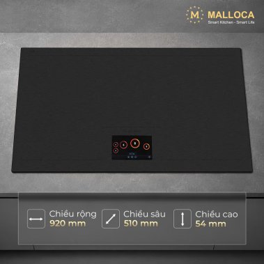 Bếp Từ Đa Điểm Malloca Skylux MH92TFT 92cm – Tích Hợp Màn Hình TFT Hiện Đại