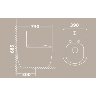 BỒN CẦU LIỀN KHỐI I-ROYAL 1052VN