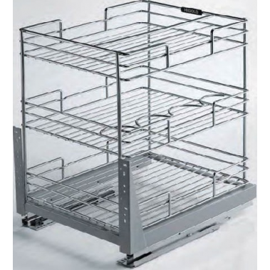 Kệ 3 tầng đựng chai lọ ray giảm chấn inox 304 305021 Higold
