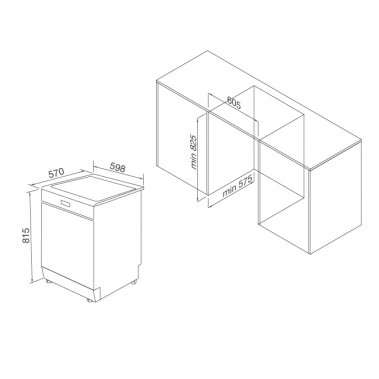 Máy rửa chén Malloca WQP12-J7309I
