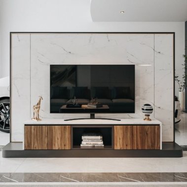 NỘI THẤT PHÒNG KHÁCH 02 - GỖ MDF PHỦ MELAMINE