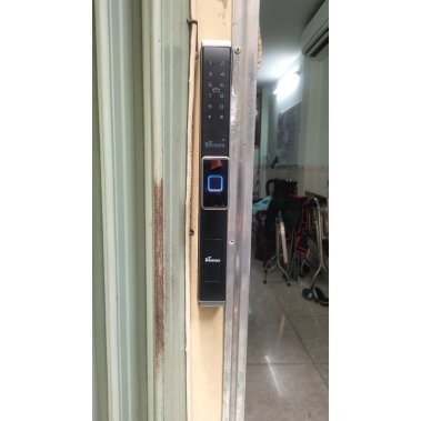 Khóa vân tay chống nước cửa nhôm xingfa, cửa sắt DEMAX EL688 SD APP - Cửa Lùa