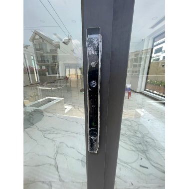 Khóa thông minh nhận diện khuôn mặt Face ID cửa nhôm sắt DEMAX EL908 AG CNC APP WIFI - chống nước