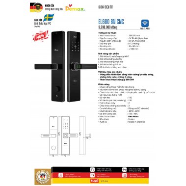 Khóa thông minh Demax EL680 BN CNC / EL680 GS CNC