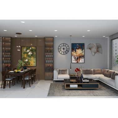 NỘI THẤT NHÀ PHỐ DIỆN TÍCH 6m x 20m - PHONG CÁCH HIỆN ĐẠI