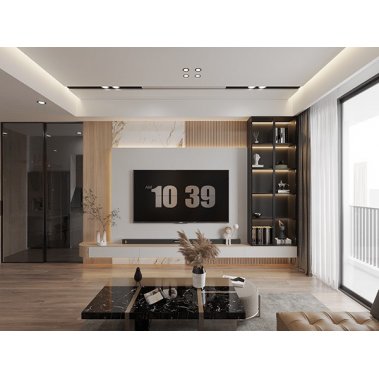 NỘI THẤT PHÒNG KHÁCH 29 - GỖ MDF PHONG CÁCH HIỆN ĐẠI