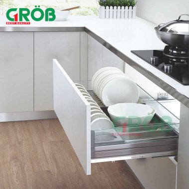 Kệ bát đĩa đa năng inox hộp vách kính GROB (PHF-61; PHF-71; PHF-81; PHF-91)
