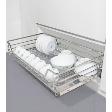 Kệ đựng bát đĩa đa năng inox SUS304 nan dẹt GROB (GC304-60; GC304-70; GC304-75, GC304-80; GC304-90)