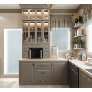 TỦ BẾP CÁNH PANEL VÁN AN CƯỜNG