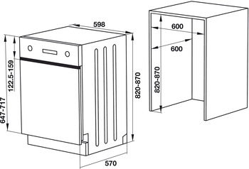 Máy rửa chén âm bán phần Häfele HDW-HI60B