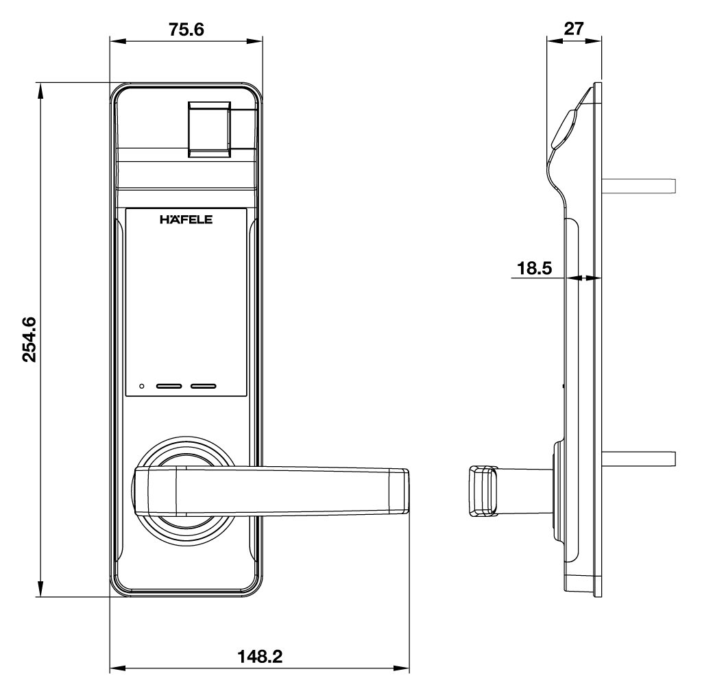 Khóa điện tử Hafele EL7700-TCS 912.05.718